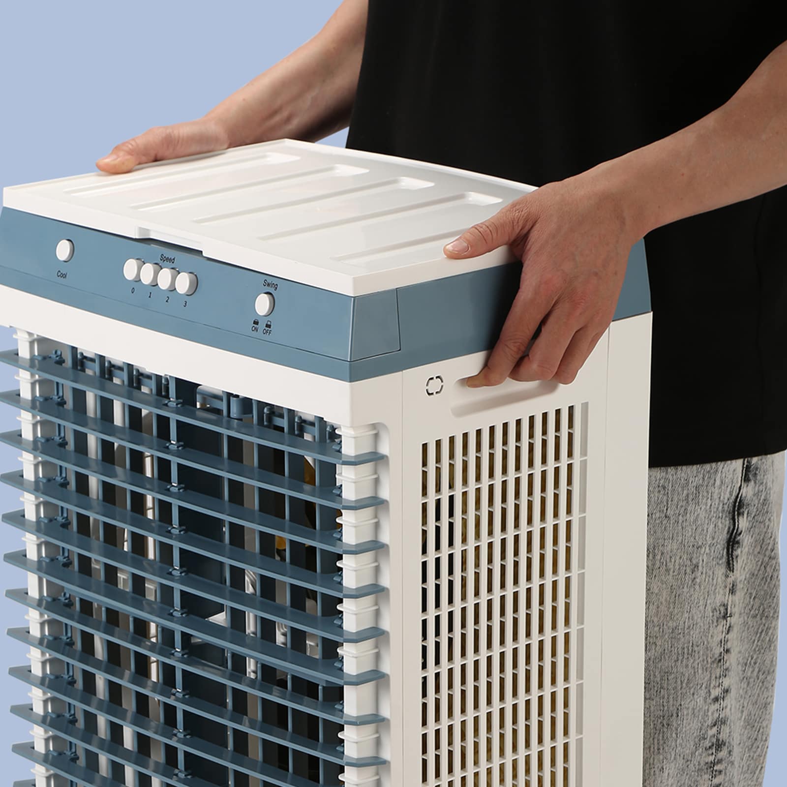Evaporative Air Cooler Portable Oscillating Cooler For Home Use_voghion.com